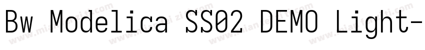 Bw Modelica SS02 DEMO Light字体转换